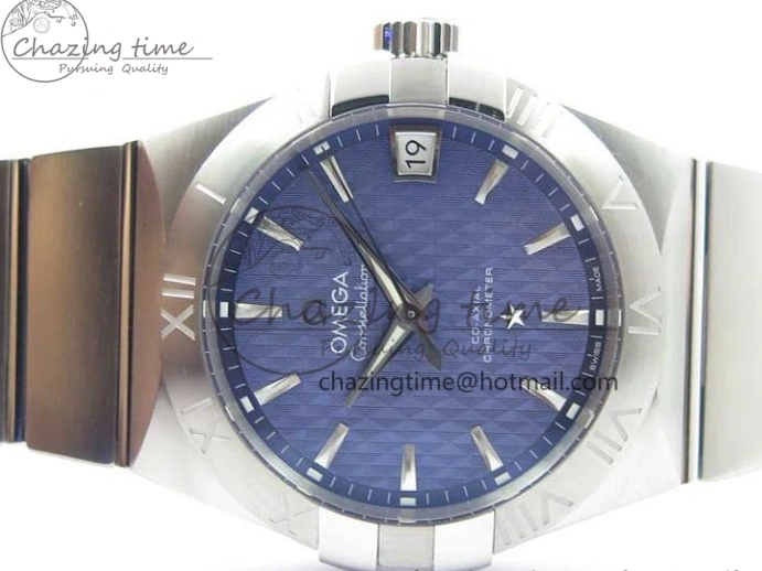 0323 SunProtective Constellation 38mm SS VSF 1:1 Best Edition Blue Textured Dial on SS Bracelet A8500 Super Clone 7917